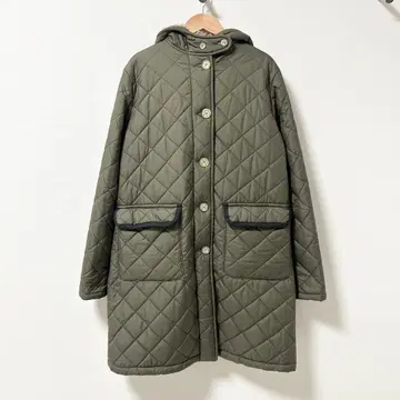 새상품급 MACKINTOSHLondon 퀼팅 코트 카키 보아 40