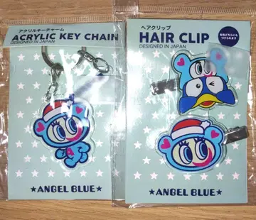 ANGEL BLUE 아크릴 키체인 & 헤어 클립 세트 크리스마스