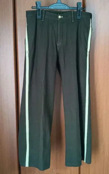 [캐시미어 100%/NAGANO] 사이드 스트라이프 캐주얼 팬츠