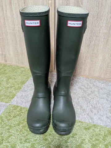 HUNTER 다크 그린 장화 레인부츠