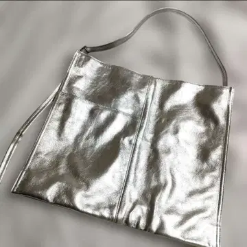 ear PAPILLONNER 빳빳한 원 핸들 백 실버