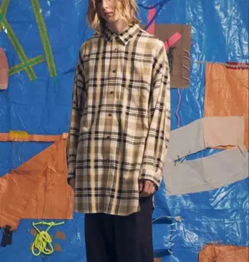 몰 체크 프라임 오버 셔츠 코트