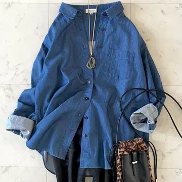 새상품급*매킨토시 철학 코튼 셔츠 38 긴팔 세탁 가능