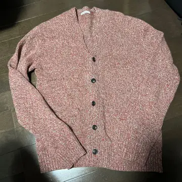 TAKEO KIKUCHI 빨간색 니트 가디건