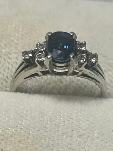 파란색 오팔 엘레강트 반지