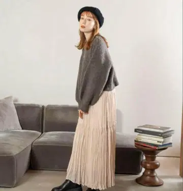 hinari 빈티지 새틴 와셔 스커트