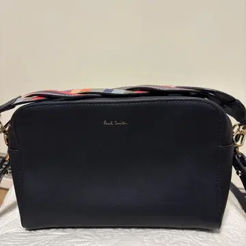 폴 스미스 블랙 가죽 숄더백