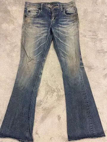 Lee x LEDREWCHWE 더스트 가공 데님 블루 L