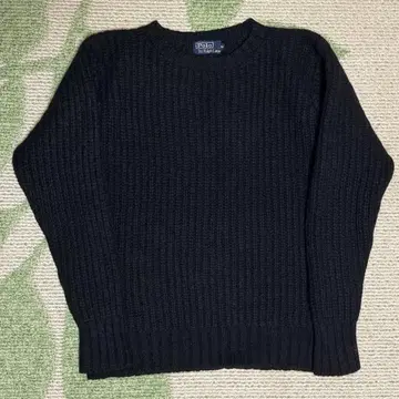 90s 랄프 로렌 두꺼운 원단 니트 포니 없음 블랙