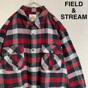 FIELD & STREAM 호배색 BD 셔츠 플란넬 셔츠 헤비 플란넬