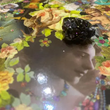 미하엘 네그린 앤티크 플라워 반지 퍼플