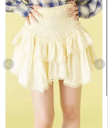 LILY BROWN 코튼 프릴 미니 스커트