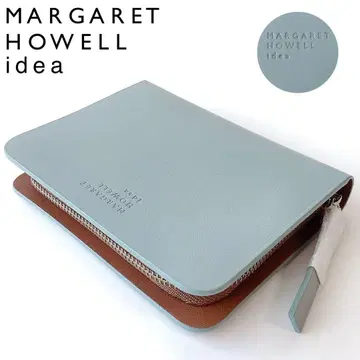 새상품 마가렛호웰 벤자민 라운드 지퍼 2단 접이식 지갑 블루