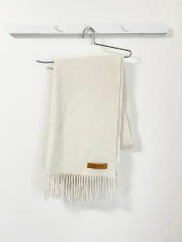 퓨어 캐시미어 100% 머플러 스톨 160 x 45 화이트