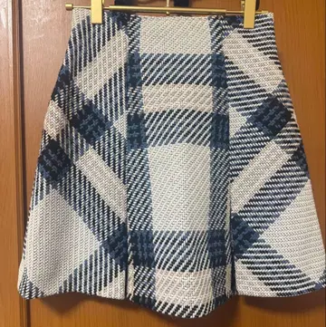 SNIDEL 로빙 체크 미니 스커트 IVR 사이즈 0