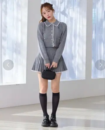 NICE CLAUP 폴로 옷깃 니트 셋업