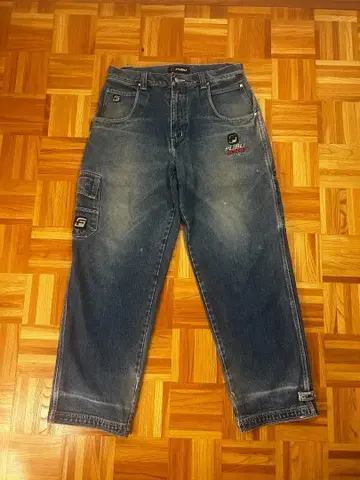 FUBU 후부 90s 페인터 데님 팬츠 HIPHOP 배기 팬츠