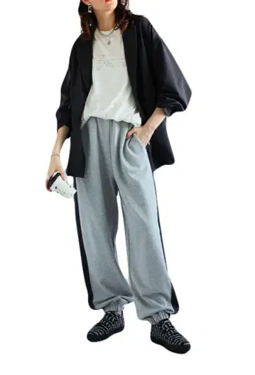 안티카 스웨트 팬츠 그레이 여성용 이지 룸웨어 면 M