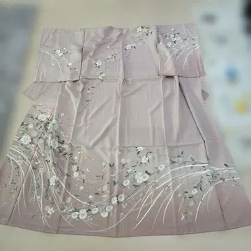 호몬기 꽃무늬 더스티 핑크 앤티크 기모노