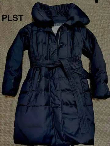PLST 네이비 롱 다운 자켓