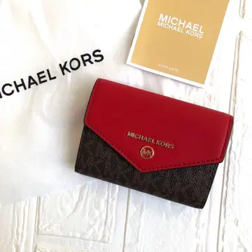 새상품 마이클코어스 MICHAELKORS 브라운 레드 키케이스 지갑