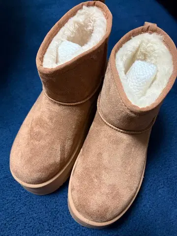 베이지 스웨이드 어그 부츠