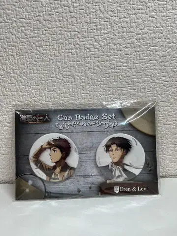 진격의 거인 엘렌&리바이 캔뱃지 세트