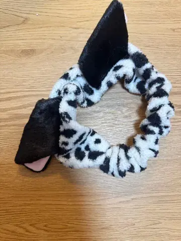 달마시안 패턴 복슬복슬 헤어밴드 (애니멀 귀 포함)