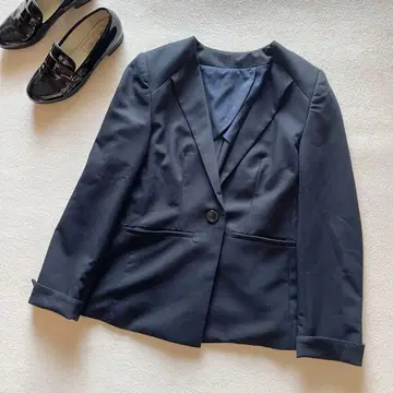 거의 새상품 RUIRUE BOUTIQUE 노카라 테일러드 자켓