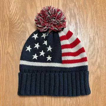 [ 새상품급 ] 성조기 니트 모자 비니