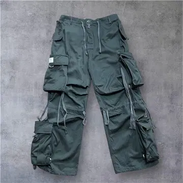 JUNGLE HARDWEAR 테크노 카고 팬츠 군용 바지 올리브 M/L
