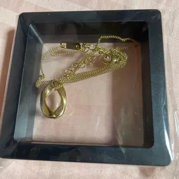 골드 오벌 펜던트 목걸이