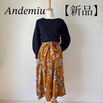 [ 미사용 새상품 ] Andemiu 안데뮤 플라워 도킹 원피스 M