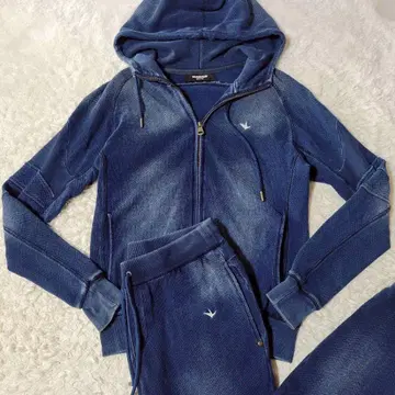 새상품급 우노피우 릴랙스 데님 의류 스트레치 셋업 L