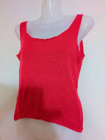 실크 100% 핑크 슬리브리스 상의