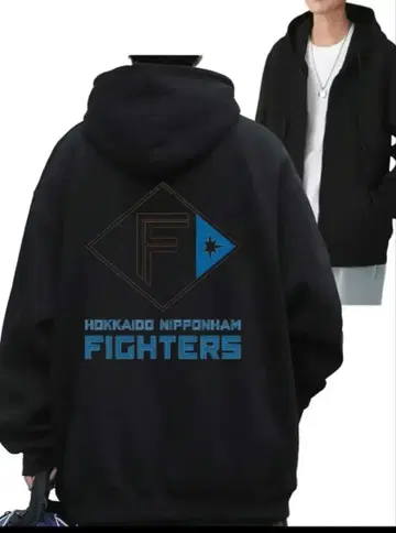 홋카이도 일본햄 파이터즈 후드티 블랙 XL