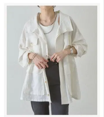 SHENERY 시너리 밀리터리 린넨 셔츠 자켓