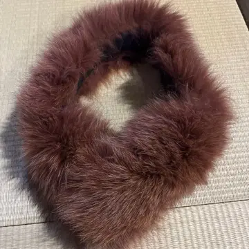 문버드 브라운 퍼 머플러