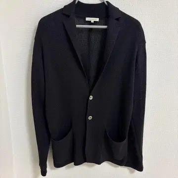 DESIGNWORKS 와시콘 니트 테일러드 자켓 블랙