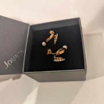 Jouete 골드 이중 귀걸이 펄 ete 귀걸이 쥬에테