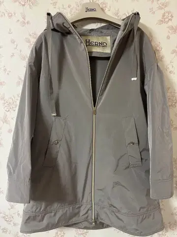Herno 후드 부착 코트 그레이지