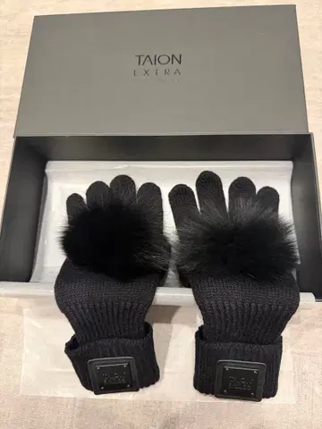 TAION EXTRA 블랙 퍼 장갑