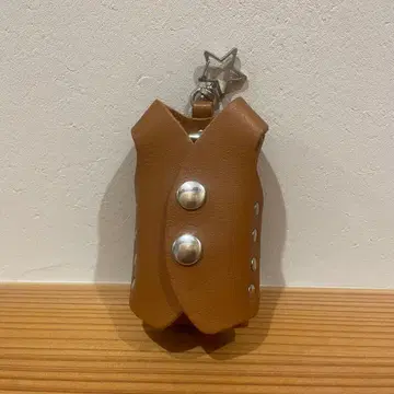 브라운 가죽 키케이스 스타 스트랩 포함 베스트 형태