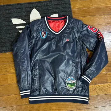 네이비 V넥 자켓 리버서블 레어 PG 로고 89