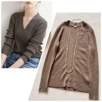 거의 새상품 IENA 울 리브 니트 풀오버