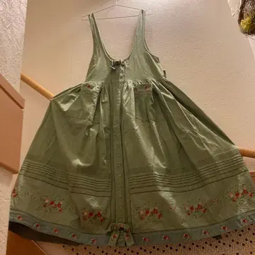 핑크하우스 에이프런 원피스