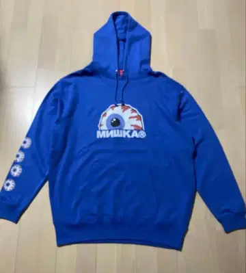 미시카 MNWKA 눈알 양면 프린트 후드티 루즈핏 빅 오버사이즈