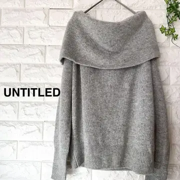 UNTITLED 오프숄더 니트 캐시미어 새상품급 언타이틀 캐시미어 니트