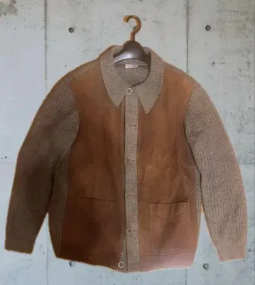 lepoutre maille 브라운 카라 부착 니트 자켓