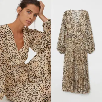 H&M 플리츠 맥시 원피스 36